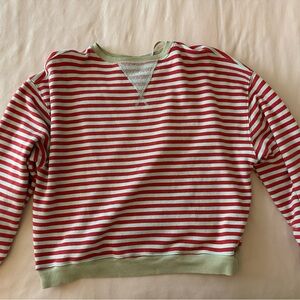 Free People Classic Striped Oversized Crewneck